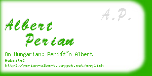 albert perian business card